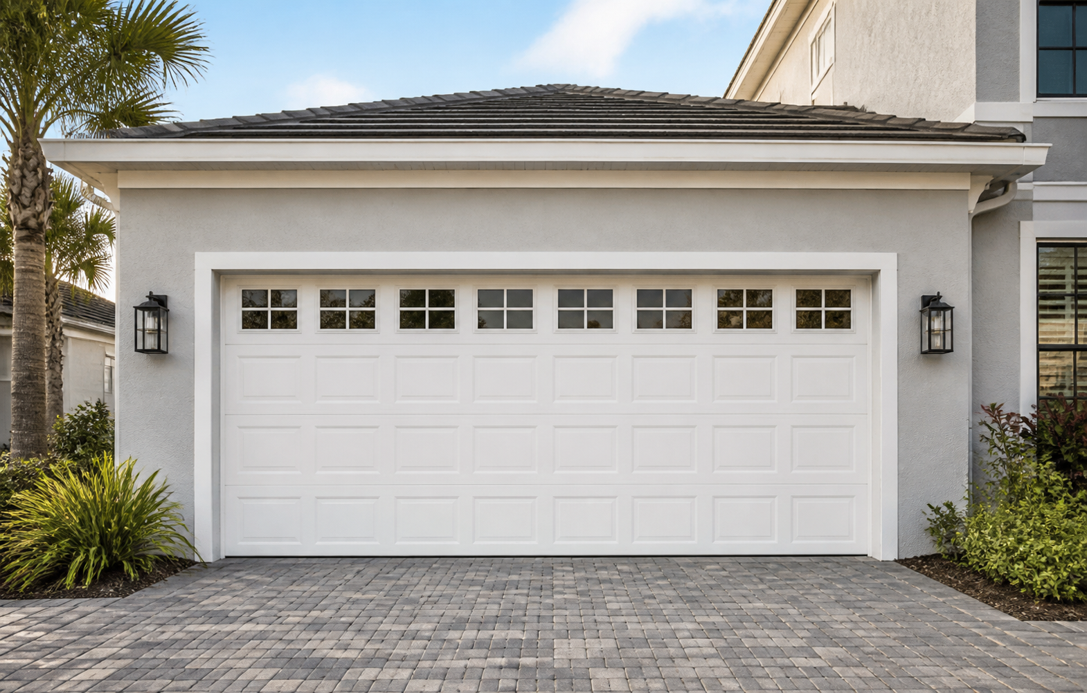 Classic garage door on a Florida home